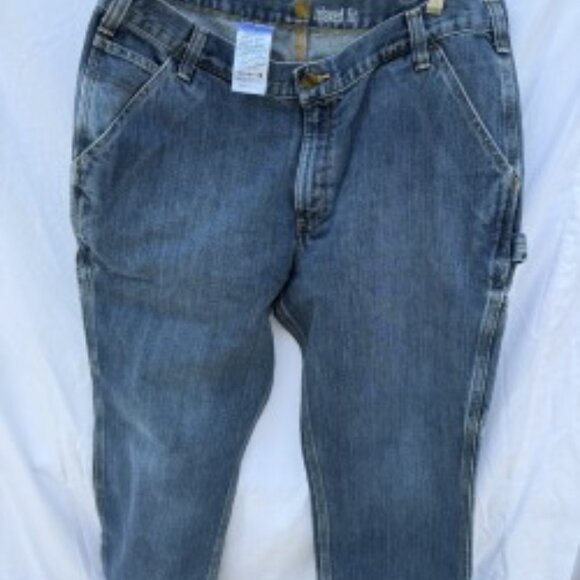 Mens Work Pants 38x30. Carhartt, Dark Rinse - Picture 3 of 3